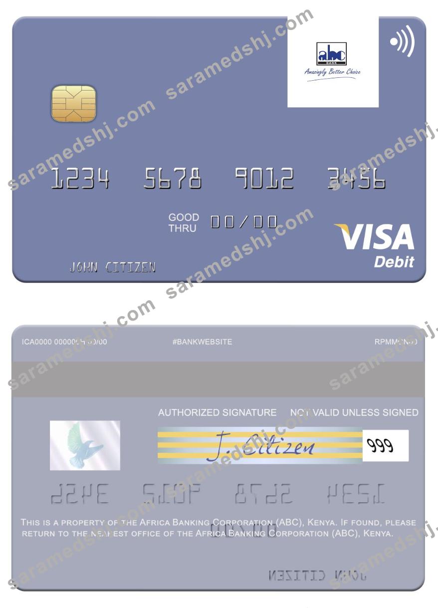 Africa Banking Corporation (ABC) Kenya visa debit card